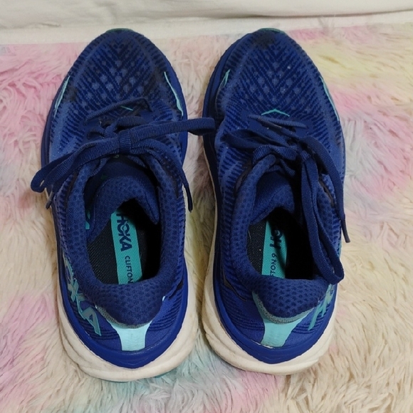 HOKA Clifton 9 Evening Sky Vibrant Blue Athletic Shoes Sz.6.5b #50 - Picture 9 of 14
